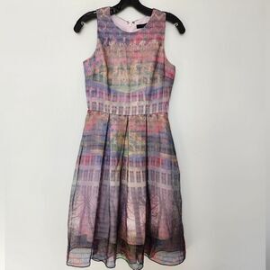 Cynthia Steffe Fit/Flare‎ Cityscape Print Dress